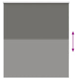 ZNTS Roller Blind Blackout Grey 130x175 cm Fabric Width 126.6 cm Polyester 4011160