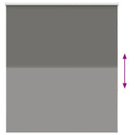 ZNTS Roller Blind Blackout Grey 140x175 cm Fabric Width 136.6 cm Polyester 4011162