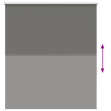 Roller Blind Blackout Grey 125x175 cm Fabric Width 121.6 cm Polyester 4011159