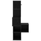 Wall Corner Shelf Black Oak 48 x 48 x 120 cm Engineered Wood 8012229