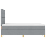 Box Spring Bed with Headboard Light grey 120 x 200 cm Fabric 3339609