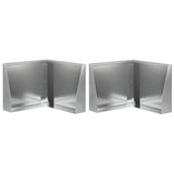 Retaining Wall 2 pcs 50 x 50 x 40 cm Galvanised Steel Silver 8015224