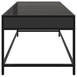 ZNTS Coffee Table with Infinity LED Black 90x50x41 cm 847687