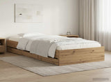 Bed Frame with Storage Artisan Oak 90 x 200 cm Engineered wood 3445765