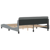 Bed Frame "Dover" Light Grey 183x213 cm Fabric 373304