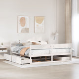 Bed Frame without Mattress White 180x200 cm Super King Solid Wood Pine 3307114
