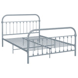 ZNTS 284506 Bed Frame without Mattress Grey Metal 120x200 cm