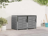 Wheelie Bin Storage Grey 138 x 77.5 x 112.5 cm Stainless Steel 3422243