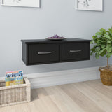 Wall-mounted Drawer Shelf Black 60x26x18.5 cm Engineered Wood 800586