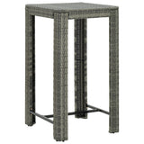 5 Piece Garden Bar Set with Cushions Poly Rattan Grey 3095407
