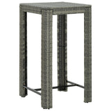 5 Piece Outdoor Bar Set with Armrest Poly Rattan Grey 3064809