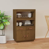 Highboard Honey Brown 67x40x108.5 cm Solid Wood Pine 820160