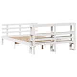 Bed Frame with Headboard without Mattress White 120x190 cm Small Double 3306101