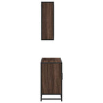 ZNTS 2 Piece Bathroom Furniture Set Brown Oak Engineered Wood 3300894