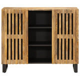 Sideboard 90x34x75 cm Solid Wood Rough Mango 377574
