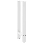 ZNTS Coffee Table Legs White 2 pcs 38x cm Steel 4013297