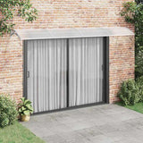 Door Canopy Grey and Transparent 400x75 cm Polycarbonate 153598