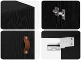 Wall-Mounted Cabinet 2 pcs Black Oak 69.5 x 34 x 90 cm 3394574