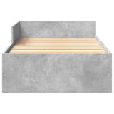 Bed Frame without Mattress Concrete Grey 90x190 cm Single Engineered Wood 849589
