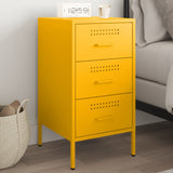 ZNTS Bedside Cabinet Mustard Yellow 36x39x68 cm Steel 843084