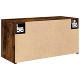 Bathroom Wall Cabinet Smoked Oak 60x25x30 cm Engineered Wood 860062