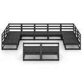 11 Piece Garden Lounge Set Solid Pinewood 3076173
