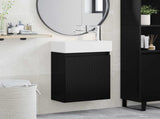 Bathroom Vanity Unit with Tap Black 45.5 x 22.5 x 84 cm 889452
