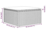 Outdoor Sofa with Cushion 6 pcs Black Poly Rattan 3345333