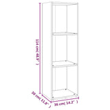 Book Cabinet/TV Cabinet Smoked Oak 36x30x114 cm Engineered Wood 826655