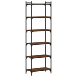 Bookcase 6-Tier Brown Oak 60x30x188 cm Engineered Wood 837666