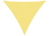 Sun Shade Sail Yellow and White 5 x 6 x 6 m 42031171