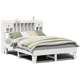 Bed Frame without Mattress White 140x190 cm Solid Wood Pine 3308856