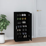 Shoe Cabinet Black 55x35x108 cm Engineered wood 342665