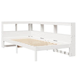 Bookcase Bed without Mattress White 100x200 cm Solid Wood Pine 3324324