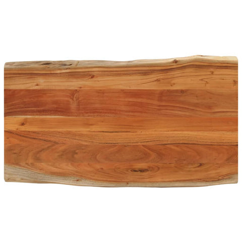 ZNTS Table Top 100x60x2.5 cm Rectangular Solid Wood Acacia Live Edge 370622