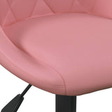 Bar Stool Geometric Pink 46 x 44 x cm Faux leather 335321