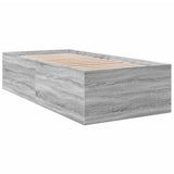 Bed Frame without Mattress Grey Sonoma 90x190 cm Single 3280977