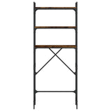 Washing Machine Shelf Smoked Oak 67x25x163 cm Engineered Wood 838985