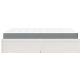 Bed with Mattress White 160x200 cm Solid Wood Pine 3281929