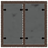 Garden Table with Glass Top Brown 55x55x37 cm Poly Rattan 366207