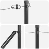 Fence Post 7 pcs Grey Steel 42004250