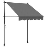 Retractable Awning Anthracite 150x150 cm Fabric and Steel 368737