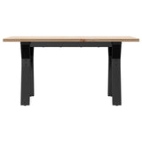 Coffee Table Y-Frame 80x50x40 cm Solid Wood Pine and Steel 3282706