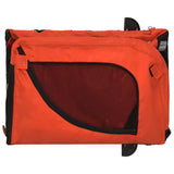 Pet Bike Trailer Orange and Black Oxford Fabric and Iron 94019