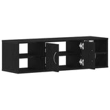Wall Shelf with Door Black Oak 140 x 41 x 75 cm Engineered Wood 862601