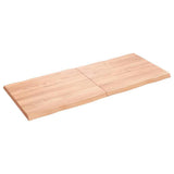 Table Top Light Brown 140x60xcm Treated Solid Wood Live Edge 363966