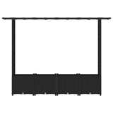 Raised Bed with Trellis and Roof Black 203 x 40 x 138 cm PP 42032544