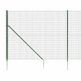 Wire Mesh Fence with Spike Anchors Green 2.2x25 m 154111
