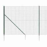 Wire Mesh Fence with Spike Anchors Green 2x25 m 154110