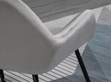 Modern Arm Chair Upholstered Accent Chair with Metal Base for Living Room Grey T3398P328182